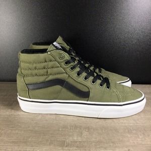 vans high top olive green